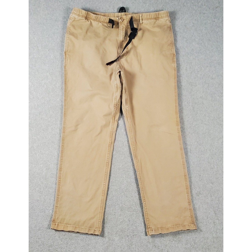 Gramicci Mens XL G-Pants Climber Hiking Chino Beige Khaki Cotton Twill Pants
